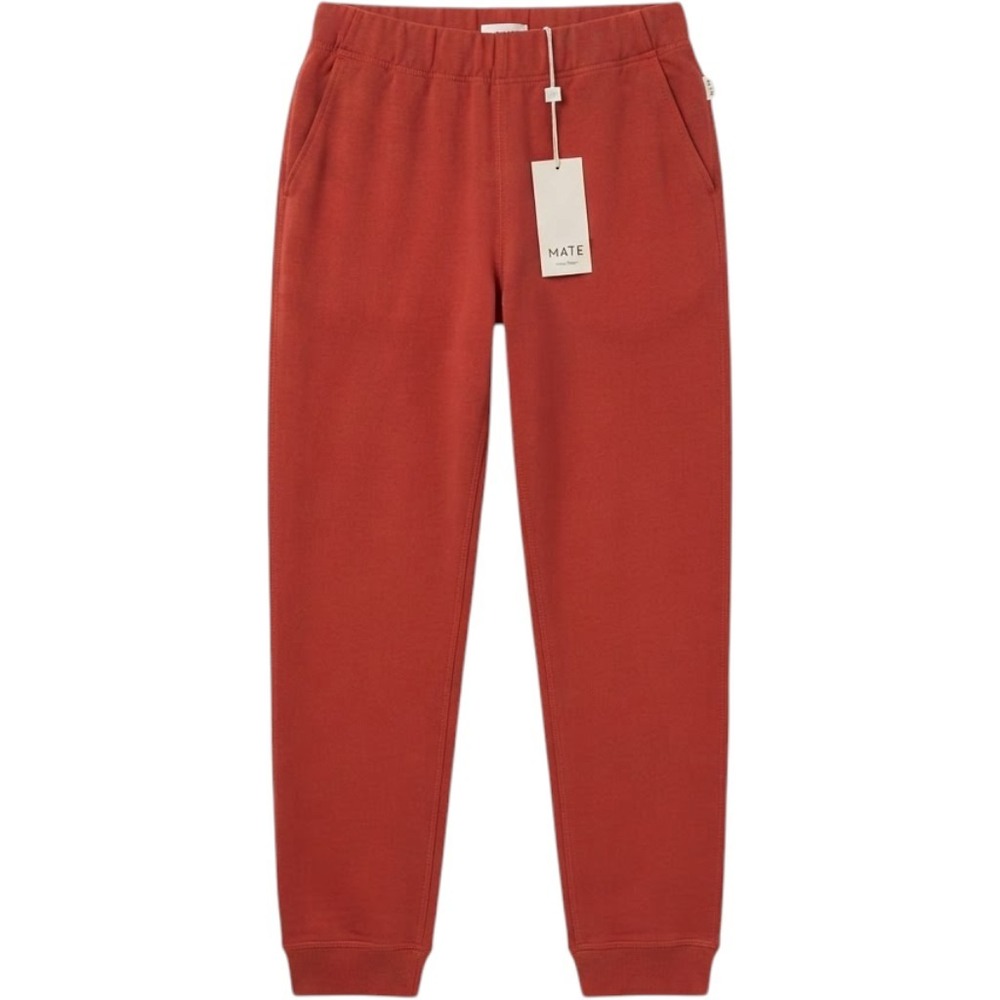 MATE the Label Organic Lightweight Terry Sweatpants Chili Red Small NWT